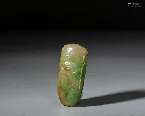 A CHINESE JADEITE CICADA,QING DYNASTY