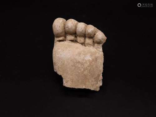 Gandhara Stucco Foot Fragment, 3rd Century