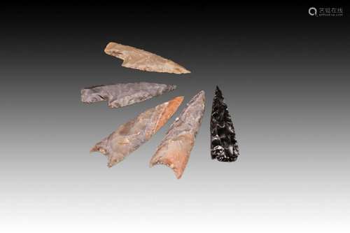 Agate & Obsidian Arrow Heads