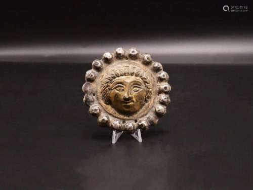 Solid Silver Roman Gold Gilt Amulet