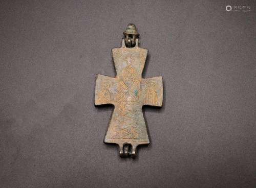 Byzantine Bronze Cross Pendant