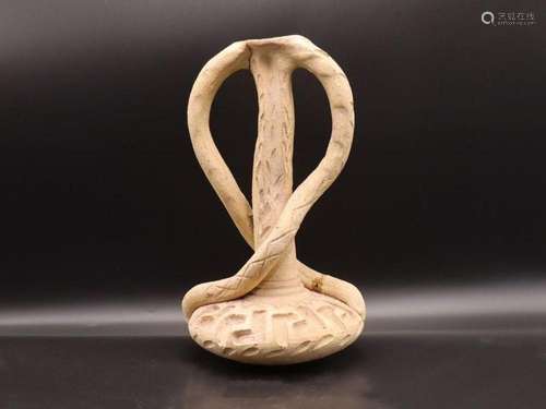 Indus Valley Twin Handle Swirl Vase