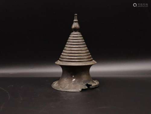 Tibetan Bronze Stupa, 16th Century