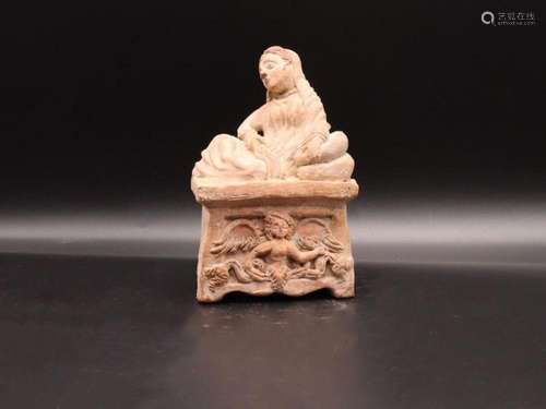 Roman Terracotta Group Figure Depicting Angel With Wings