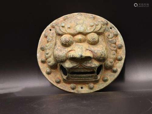 Chinese Archaic Bronze Lion Door Knocker