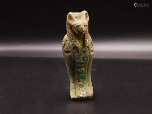 Egyptian Faience Pharaoh Amulet