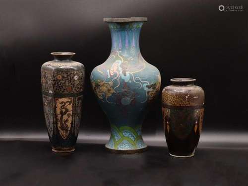 Assortment Of Chinese Cloisonné Vases 19th/20th Century