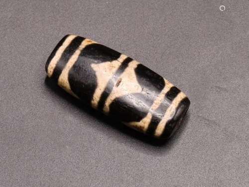 Tibetan Agate Dzi Bead Pendant Amulet