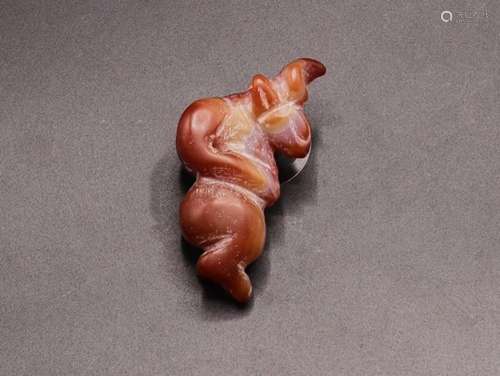 Chinese Agate Mythical Beast Figure