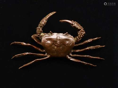 Japanese Bronze Okimono Of A Crab