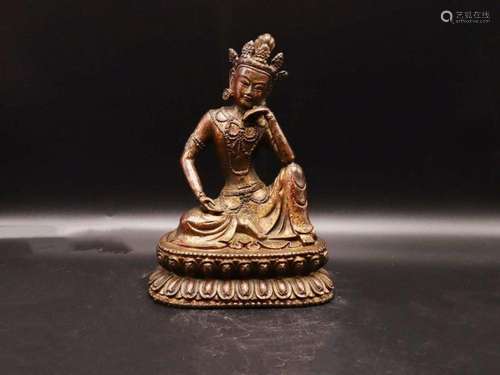 Chinese Tibetan bronze Buddha