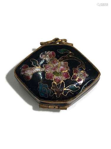 Antique Cloisonné Enamel Floral Box