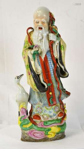 Chinese Famille Rose Figure of Shoulao