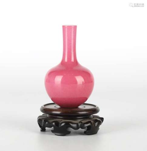 Chinese Carmine Glazed Bottle Vase