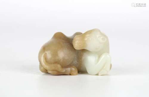 Chinese Carved Two Tone Jade Figure of Horse