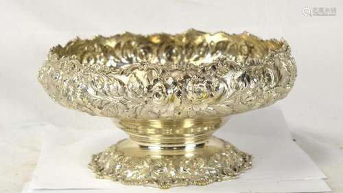 S. Kirk & Son Repousse Silver Footed Bowl