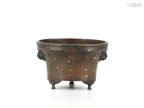 Chinese Bronze Tirpod Incense Burner