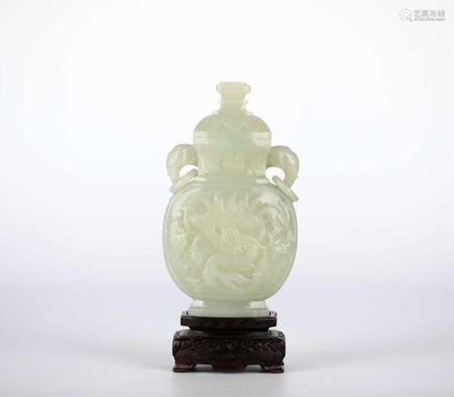 Chinese Carved Jade Vase