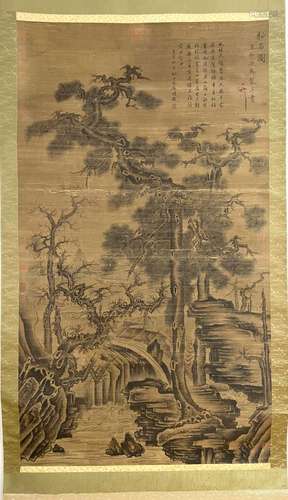 Old Chinese Painting Scroll