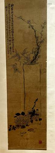 Chinese Painting Scroll of Plum Branch