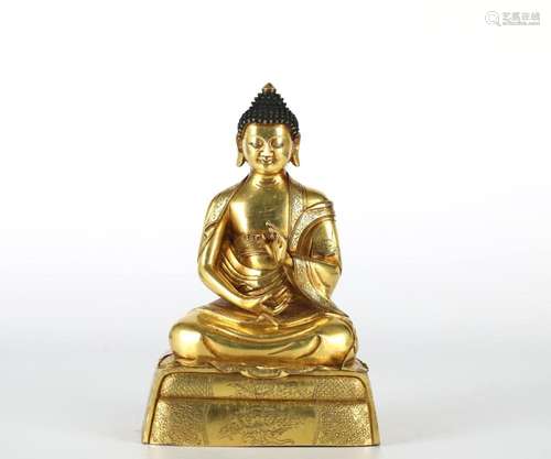 Chinese Gilt Bronze Buddha Figure