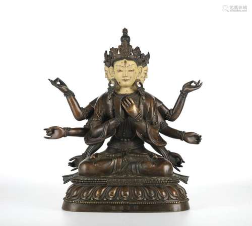 Chinese Bronze Buddha Figure