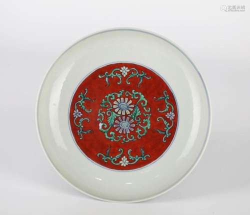 Chinese Doucai Glazed Dish