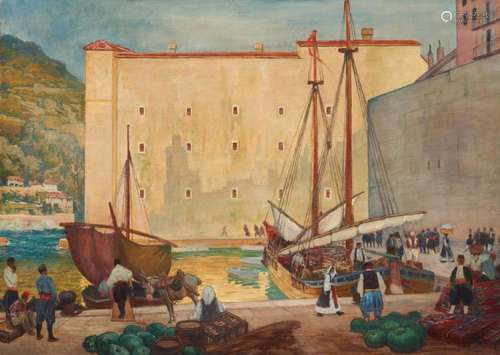 Carl Langhammer: Orientalischer Hafen