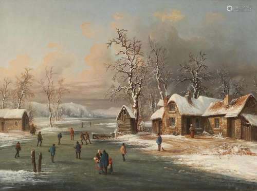 Dutch School: Holländische Winterlandschaft