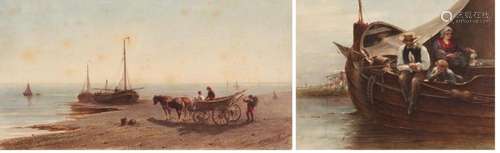 Johannes Martinus Vrolijk: Fischer am Strand