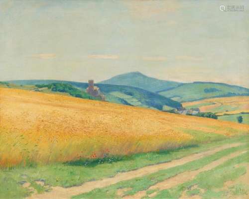 Fritz von Wille: Sommerliches Kornfeld bei Kerpen