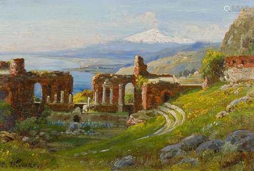 Carl Wuttke: Taormina mit dem antiken Theater