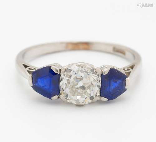 Saphir-Diamant-Ring