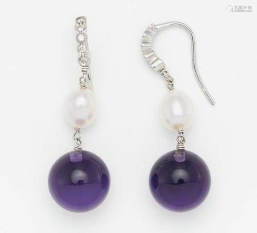 Amethyst-Pearl-Earrings