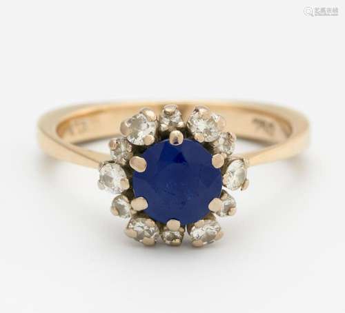 Saphir-Diamant-Ring