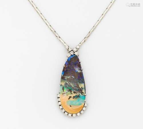 Opal-Diamant-Kette