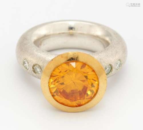 Farbstein-Diamant-Ring