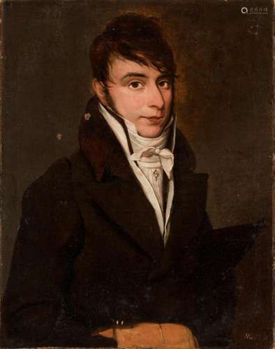 Spanish school; c. 1810. "Portrait of a gentleman."...