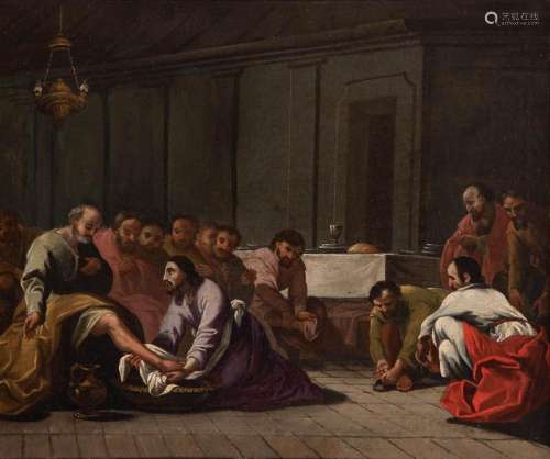Italian school; XVII century. "Christ washing the feet ...