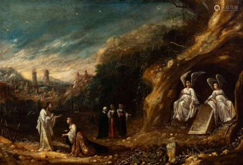 Flemish school of the 17th century. "Resurrected Christ...