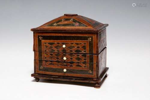 Box; Portugal, late 18th century. Paper and body. It feature...