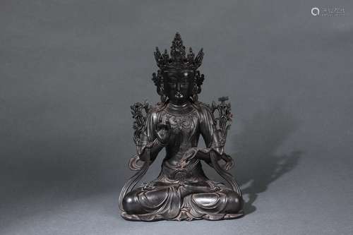 Chinese Konoha Rosewood Statue of Buddha