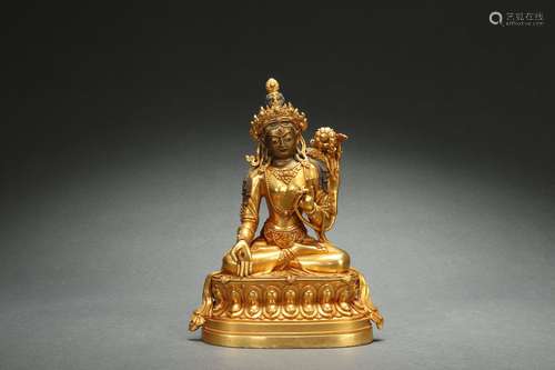 Gilt Bronze Statue of Tara