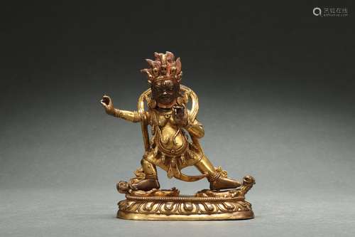 Gilded Bronze Statue of Dharmapala