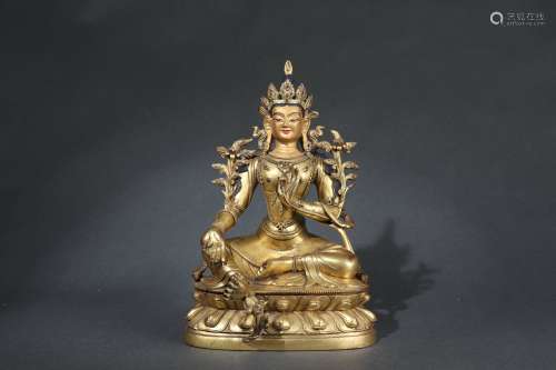 Gilded Copper Statue of Tara