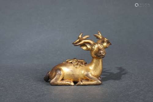 Gilt Bronze Deer