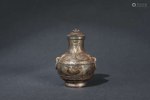 Vase with Silver and Gold Plating