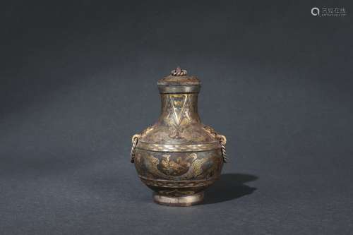 Vase with Silver and Gold Plating