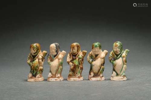 Group Tri-colored Figurine of Musicians