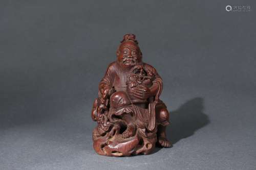 Bamboo Carved Statue of Figure